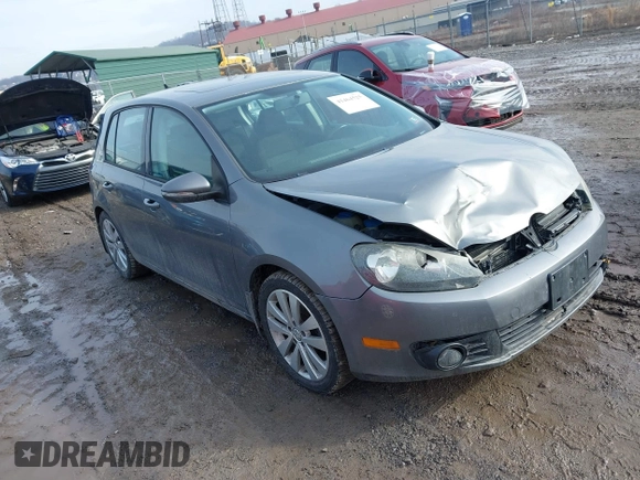 2013 Volkswagen Golf TDI w/Sunroof & Nav with VIN WVWNM7AJ6DW042511, listed as a IAAI auction lot 41464525 with 107,378 mi miles and . Bid and sale history available at DreamBid. Image 1.