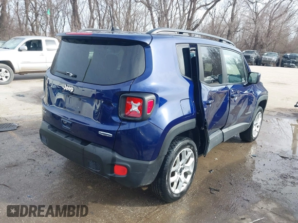 2018 Jeep Renegade Latitude with VIN ZACCJBBB8JPH52142, listed as a IAAI auction lot 41738035 with 91,443 mi miles and . Bid and sale history available at carsss.com. Image 4.
