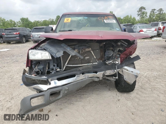 2004 Chevrolet Silverado 1500 LS with VIN 2GCEC19V141177507, listed as a Copart auction lot 55254955 with Not Provided miles and Salvage Title. Bid and sale history available at DreamBid. Image 5.