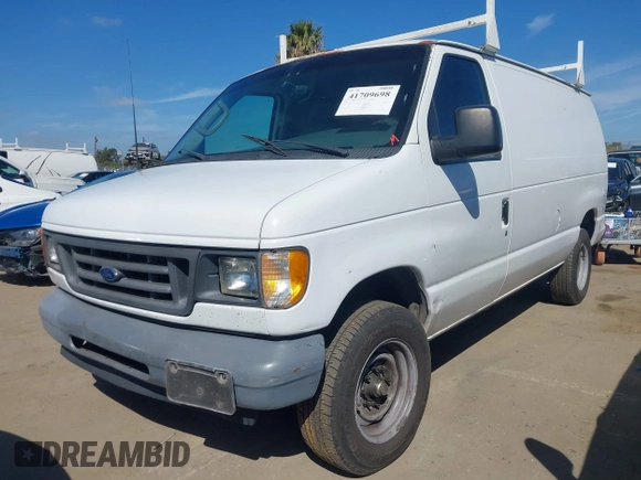 2003 Ford Econoline Cargo with VIN 1FTNE24L73HA28455, listed as a IAAI auction lot 41709698 with 315,395 mi miles and . Bid and sale history available at carsss.com. Image 2.