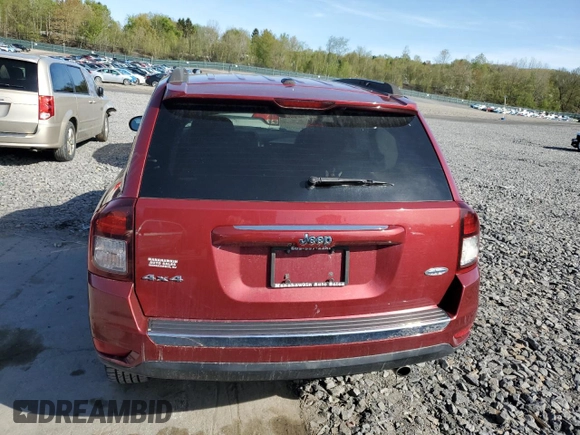 2016 Jeep Compass High Altitude Edition with VIN 1C4NJDEB0GD729476, listed as a Copart auction lot 52014075 with 144,978 mi miles and Salvage Title. Bid and sale history available at carsss.com. Image 6.
