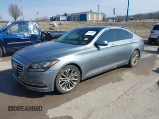 2016 Hyundai Genesis 3.8L with VIN KMHGN4JE9GU126258, listed as a IAAI auction lot 41656907 with 123,337 mi miles and . Bid and sale history available at DreamBid. Image 2.