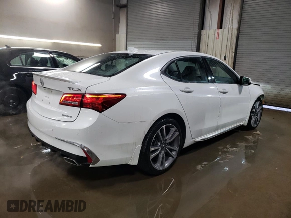 2020 Acura TLX w/Advance Pkg with VIN 19UUB3F86LA002488, listed as a Copart auction lot 87727845 with 91,713 mi miles and Salvage Title. Bid and sale history available at carsss.com. Image 3.