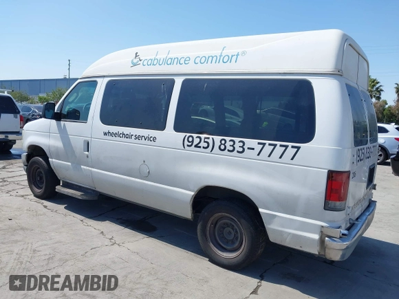 2010 Ford Econoline Cargo Commercial with VIN 1FTNE1EW0ADB02760, listed as a IAAI auction lot 42172900 with 503,058 mi miles. Bid and sale history available at carsss.com. Image 3.