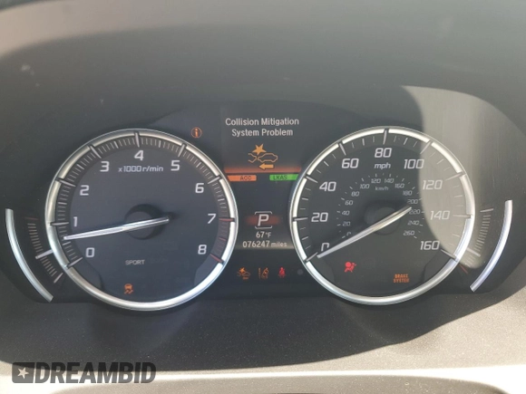 2018 Acura TLX Technology z VIN 19UUB2F59JA004586, wystawiony jako Copart lot #53102765 z przebiegiem 76 247 mil mil oraz Szkoda całkowita • Salvage title. Historia ofert i sprzedaży dostępna na DreamBid. Obrazek 9.