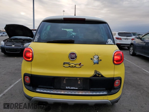 2014 FIAT 500L Trekking with VIN ZFBCFADH8EZ029673, listed as a Copart auction lot 79418084 with 67,171 mi miles and Salvage Title. Bid and sale history available at carsss.com. Image 6.