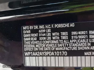 2023 Porsche Cayenne with VIN WP1AA2AY3PDA10170, listed as a IAAI auction lot 41401476 with 14,279 mi miles. Bid and sale history available at carsss.com. Image 9.