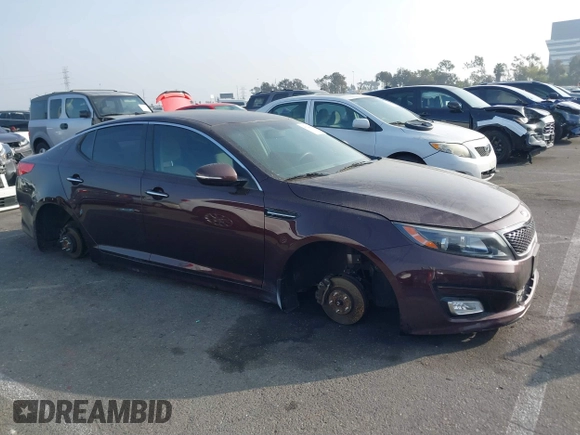 2015 Kia Optima LX with VIN 5XXGM4A74FG430790, listed as a IAAI auction lot 41224183 with 118,793 mi miles. Bid and sale history available at carsss.com. Image 13.