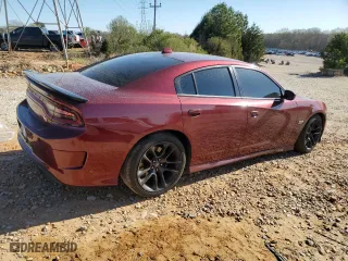 2022 Dodge Charger Scat Pack with VIN 2C3CDXGJ5NH268073, listed as a Copart auction lot 50560815 with 74,742 mi miles and Salvage Title. Bid and sale history available at carsss.com. Image 3.