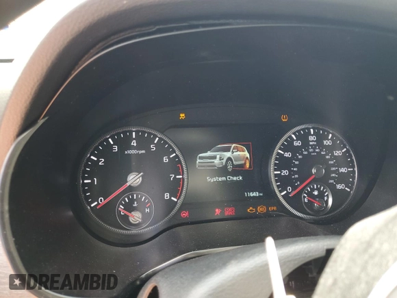 2022 Kia Telluride SX with VIN 5XYP54HC7NG276196, listed as a Copart auction lot 48282323 with 11,643 mi miles and Salvage title. Bid and sale history available at DreamBid. Image 9.