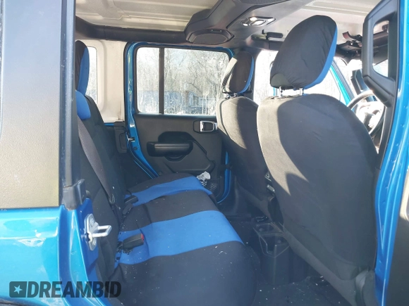 2021 Jeep Wrangler Unlimited Sport S with VIN 1C4HJXDN4MW779291, listed as a IAAI auction lot 41290109 with 43,379 mi miles and . Bid and sale history available at DreamBid. Image 8.
