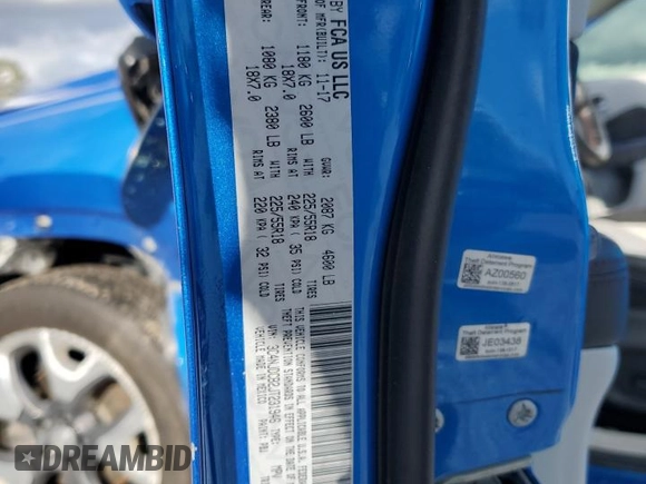 2018 Jeep Compass Limited with VIN 3C4NJDCB2JT231946, listed as a Copart auction lot 46749305 with 42,173 mi miles and Salvage title. Bid and sale history available at DreamBid. Image 13.