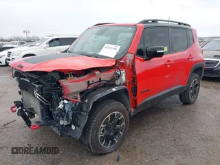 2023 Jeep Renegade Trailhawk with VIN ZACNJDC19PPP62601, listed as a IAAI auction lot 41911700 with 23,973 mi miles and . Bid and sale history available at DreamBid. Image 2.
