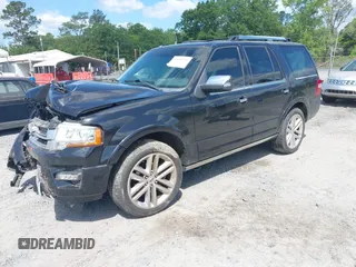 2015 Ford Expedition Platinum with VIN 1FMJU1MT1FEF12442, listed as a IAAI auction lot 42144296 with 150,759 mi miles and . Bid and sale history available at DreamBid. Image 2.
