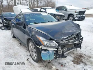 2013 Infiniti G37 Convertible with VIN JN1CV6FE1DM771928, listed as a IAAI auction lot 41359092 with 94,720 mi miles. Bid and sale history available at carsss.com. Image 1.
