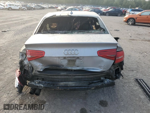 2015 Audi A4 Premium Plus with VIN WAUHFAFL5FN017605, listed as a Copart auction lot 67705584 with 0 mi miles and Salvage Title. Bid and sale history available at carsss.com. Image 6.