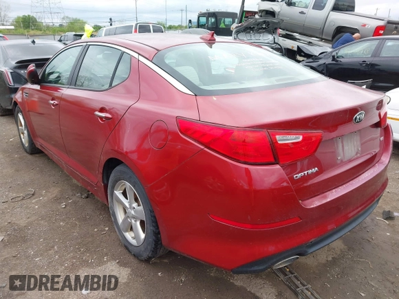 2015 Kia Optima LX with VIN 5XXGM4A75FG418535, listed as a IAAI auction lot 42087315 with 152,800 mi miles. Bid and sale history available at carsss.com. Image 3.