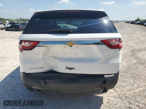 2020 Chevrolet Traverse LS with VIN 1GNERFKW8LJ298724, listed as a Copart auction lot 50510065 with 63,027 mi miles and Salvage Title. Bid and sale history available at carsss.com. Image 6.