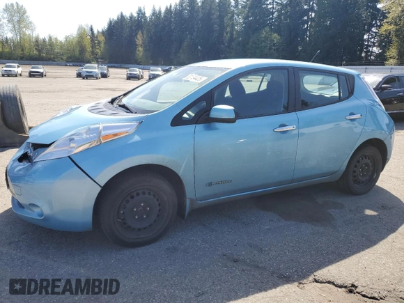 2015 Nissan LEAF S with VIN 1N4AZ0CP4FC315769, listed as a Copart auction lot 53134425 with 80,719 mi miles and Salvage Title. Bid and sale history available at DreamBid. Image 1.