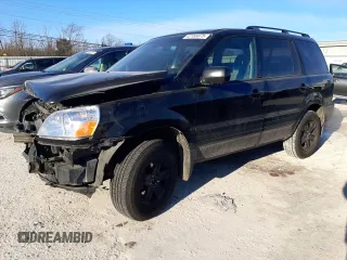 2005 Honda Pilot EX with VIN 5FNYF18465B036265, listed as a Copart auction lot 42185075 with 219,383 mi miles and Non Repairable. Bid and sale history available at DreamBid. Image 1.