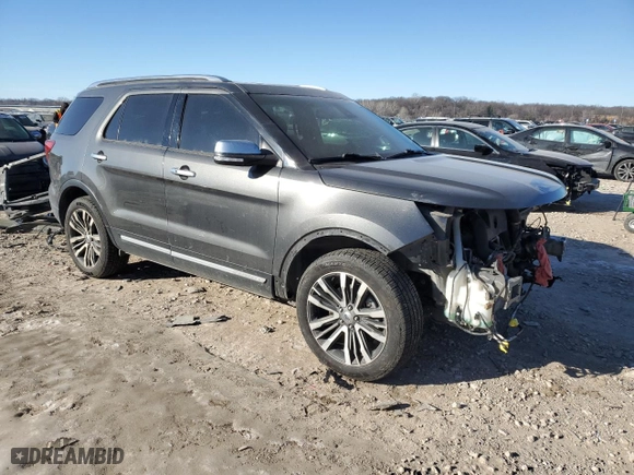 2017 Ford Explorer Platinum with VIN 1FM5K8HT7HGB79083, listed as a Copart auction lot 41799315 with 164,727 mi miles and Salvage Title. Bid and sale history available at carsss.com. Image 4.