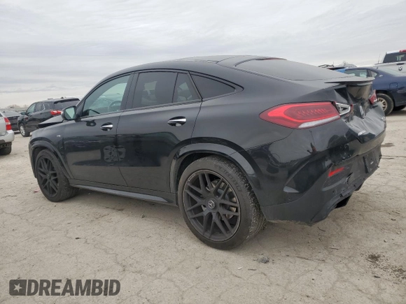 2022 Mercedes-Benz GLE 53 AMG with VIN 4JGFD6BBXNA743519, listed as a Copart auction lot 48021485 with 19,574 mi miles and Salvage title. Bid and sale history available at DreamBid. Image 2.