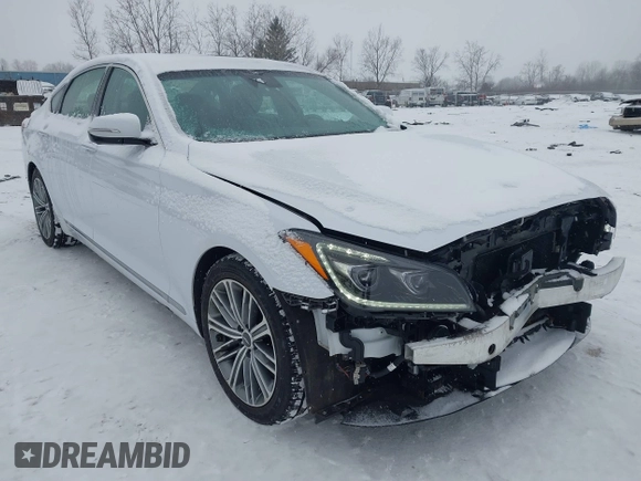 2018 Genesis G80 3.8L with VIN KMHGN4JE7JU253100, listed as a IAAI auction lot 41322591 with 76,266 mi miles. Bid and sale history available at carsss.com. Image 1.