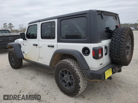 2024 Jeep Wrangler Sport with VIN 1C4PJXDG7RW364535, listed as a Copart auction lot 89122785 with 1,631 mi miles and Salvage Title. Bid and sale history available at DreamBid. Image 2.