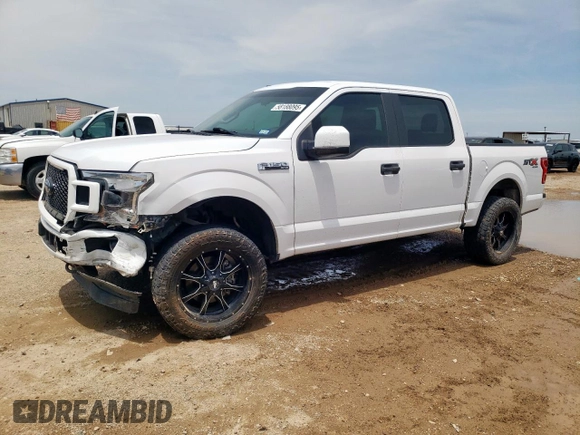 2018 Ford F-150 XL with VIN 1FTEW1EP4JKD12828, listed as a Copart auction lot 58188095 with 92,242 mi miles and Salvage title. Bid and sale history available at DreamBid. Image 1.