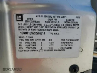 2005 Chevrolet TrailBlazer LT with VIN 1GNDT13S252266814, listed as a Copart auction lot 48248945 with 249,013 mi miles and Salvage Title. Bid and sale history available at carsss.com. Image 13.