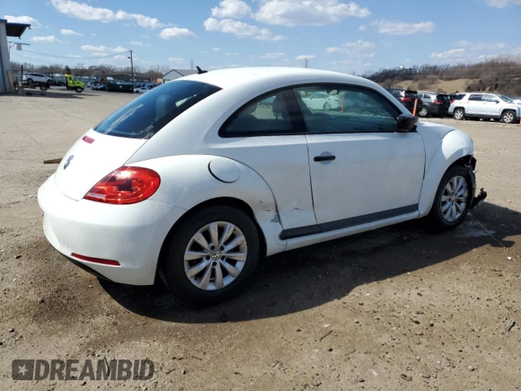 2015 Volkswagen Beetle Fleet Edition with VIN 3VWF17AT8FM647418, listed as a Copart auction lot 50605905 with 105,671 mi miles and Salvage Title. Bid and sale history available at DreamBid. Image 3.