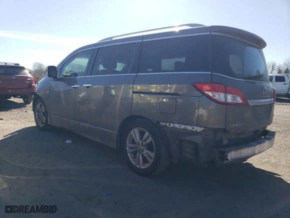 2015 Nissan Quest S with VIN JN8AE2KP9F9130136, listed as a Copart auction lot 46804344 with 139,752 mi miles and Salvage Title. Bid and sale history available at carsss.com. Image 2.