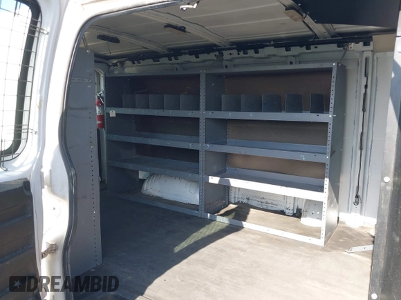 2018 Chevrolet Express Cargo Van with VIN 1GCWGAFP0J1182701, listed as a IAAI auction lot 42014825 with 206,702 mi miles. Bid and sale history available at carsss.com. Image 8.