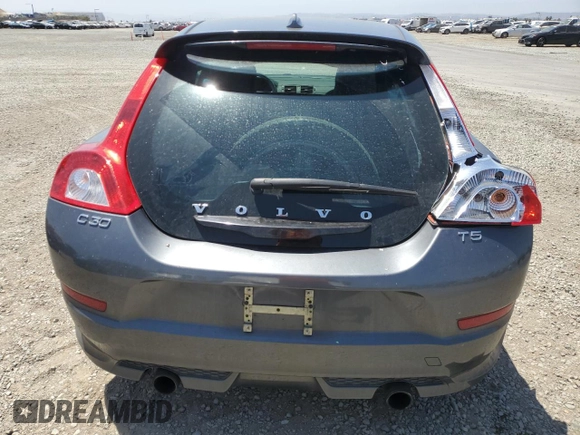 2013 Volvo C30 T5 with VIN YV1672MK4D2310752, listed as a Copart auction lot 61304725 with 92,653 mi miles and Salvage title. Bid and sale history available at DreamBid. Image 6.