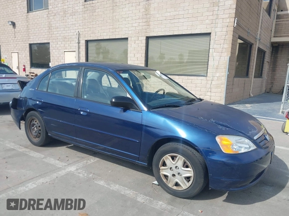 2003 Honda Civic LX with VIN 2HGES16553H561692, listed as a IAAI auction lot 41993872 with 201,413 mi miles and . Bid and sale history available at DreamBid. Image 1.