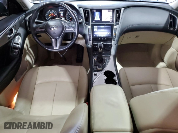 2020 Infiniti Q50 Luxe with VIN JN1EV7AR4LM254744, listed as a Copart auction lot 59178915 with 57,746 mi miles and Salvage title. Bid and sale history available at DreamBid. Image 8.