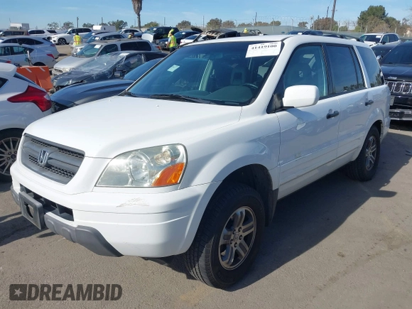 2005 Honda Pilot EX-L with RES with VIN 2HKYF18655H541622, listed as a IAAI auction lot 41419100 with 159,378 mi miles. Bid and sale history available at carsss.com. Image 2.