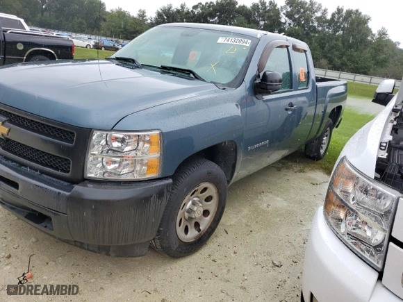 2012 Chevrolet Silverado 1500 Work Truck with VIN 1GCRCPEX9CZ305817, listed as a Copart auction lot 74132094 with 71,733 mi miles and Non Repairable. Bid and sale history available at carsss.com. Image 1.