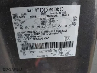 2007 Ford F-150 XL with VIN 1FTRF12227NA33007, listed as a IAAI auction lot 41592325 with 94,310 mi miles. Bid and sale history available at carsss.com. Image 9.