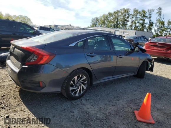 2016 Honda Civic EX with VIN 19XFC2F76GE247803, listed as a Copart auction lot 55691015 with 82,120 mi miles and Salvage Title. Bid and sale history available at DreamBid. Image 3.