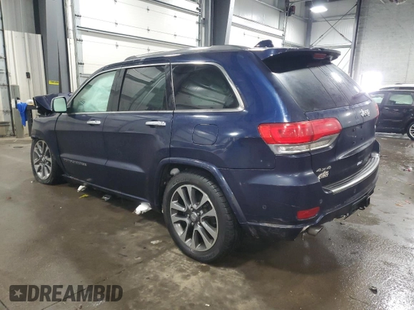 2017 Jeep Grand Cherokee Overland with VIN 1C4RJFCT0HC842974, listed as a Copart auction lot 45971555 with 0 mi miles and Non Repairable. Bid and sale history available at carsss.com. Image 2.