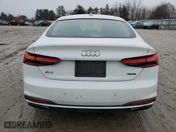 2020 Audi A5 Sportback Premium Plus with VIN WAUCNCF54LA001487, listed as a Copart auction lot 39459044 with 64,816 mi miles. Bid and sale history available at carsss.com. Image 6.