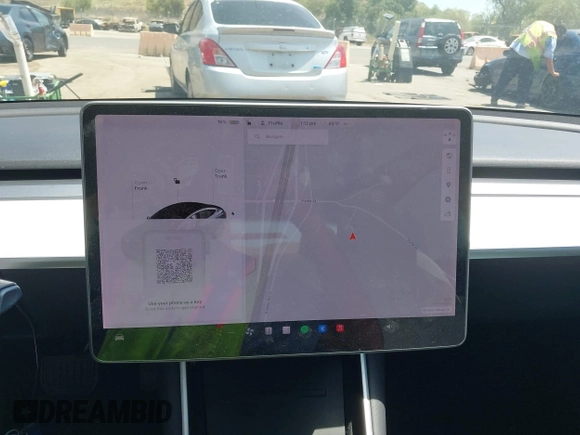 2020 Tesla Model 3 Standard Range Plus with VIN 5YJ3E1EAXLF615781, listed as a IAAI auction lot 42068935 with 96,026 mi miles. Bid and sale history available at carsss.com. Image 18.