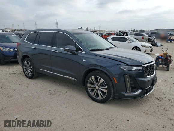 2021 Cadillac XT6 Premium Luxury with VIN 1GYKPCRS4MZ147444, listed as a Copart auction lot 44636035 with 38,160 mi miles and Salvage Title. Bid and sale history available at DreamBid. Image 4.
