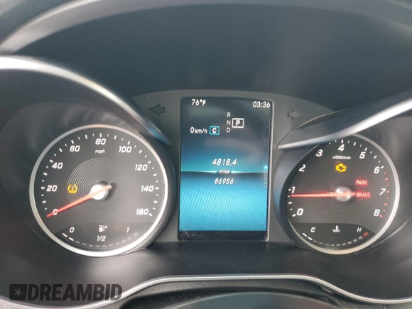 2019 Mercedes-Benz C 300 with VIN WDDWJ8EB8KF804150, listed as a Copart auction lot 54658455 with 86,956 mi miles and Clean Title. Bid and sale history available at carsss.com. Image 9.
