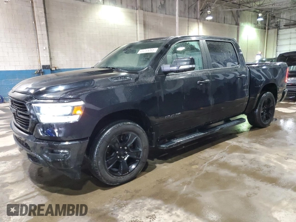 2020 Ram 1500 Big Horn with VIN 1C6SRFFT7LN399927, listed as a Copart auction lot 49255065 with 69,256 mi miles and Clean Title. Bid and sale history available at carsss.com. Image 1.