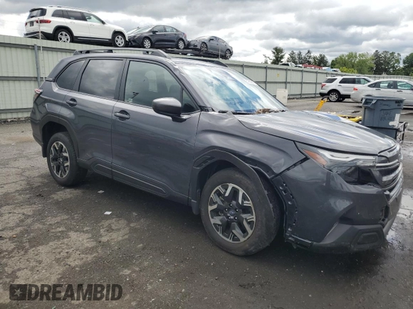 2025 Subaru Forester Premium with VIN JF2SLDDCXSH501267, listed as a Copart auction lot 57899865 with 4,147 mi miles and Salvage title. Bid and sale history available at DreamBid. Image 4.