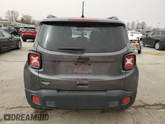 2018 Jeep Renegade Altitude with VIN ZACCJBBB5JPH48064, listed as a Copart auction lot 49410825 with 57,315 mi miles and Salvage title. Bid and sale history available at DreamBid. Image 6.