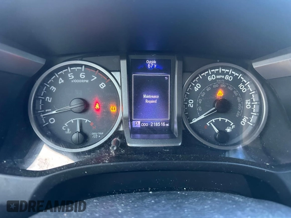 2019 Toyota Tacoma SR z VIN 3TMCZ5AN0KM203691, wystawiony jako Copart lot #60376205 z przebiegiem 218 516 mil mil oraz Czysty tytuł • Clean title. Historia ofert i sprzedaży dostępna na DreamBid. Obrazek 8.