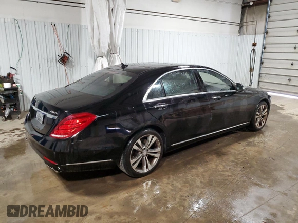 2015 Mercedes-Benz S 550 with VIN WDDUG8FB6FA148733, listed as a Copart auction lot 53365335 with 61,414 mi miles and Salvage Title. Bid and sale history available at carsss.com. Image 3.